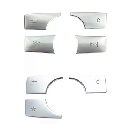 Kit Botões Prata Multimídia Painel Mercedes Class E C Glk