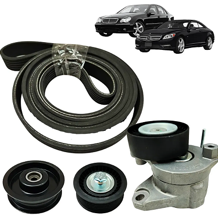 Kit Correia E Polia Tensora Mercedes C230 2006 A 2010 Cl550