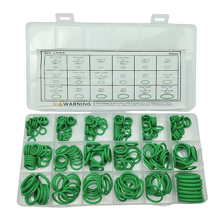 Kit De 270 Anéis De Vedação O-ring 18 Tamanhos Variados