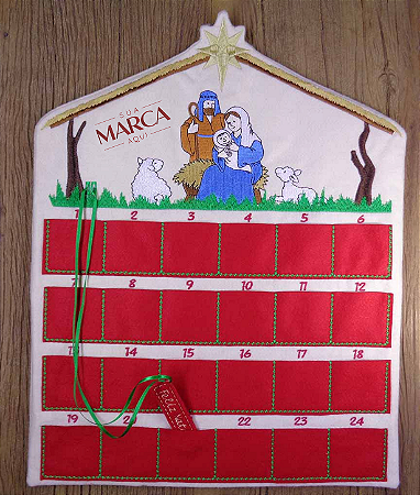 Personalizado - Enfeite de Natal calendário de advento presépio