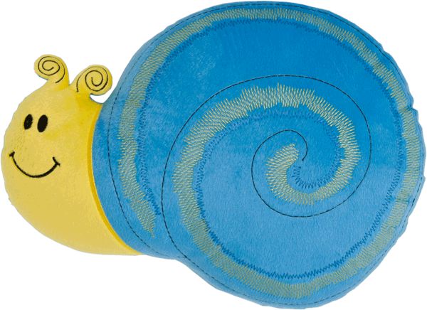 Almofada infantil caracol azul e amarelo