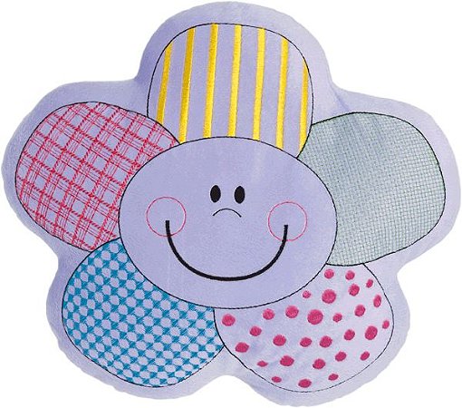 Almofada flor patchwork lilás