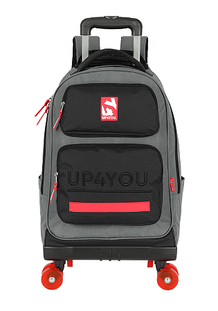 Juvenil Mochila Com Rodas Luxcel Mc49212Up Cinza