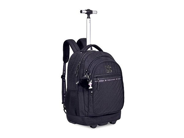 Juvenil Mochila Com Rodas Rebecca Bonbon Rb24519 Preto