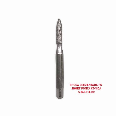 Broca Diamantada FG Short Ponta Cônica S 860.313.012 - HEICO