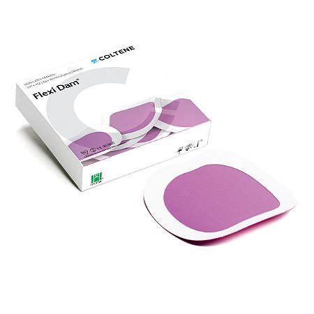 Lençol de Borracha "NON-LÁTEX" Flexi Dam com Arco Roxo 5X5 com 20 unidades - Coltene
