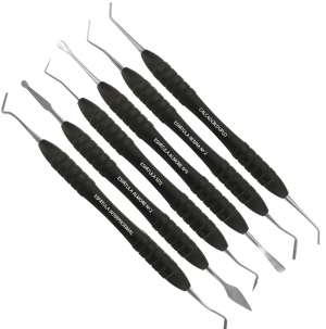 KIT ESPÁTULAS RESINA 6 PÇS MIX  ALMORE EDITION STEEL MAX