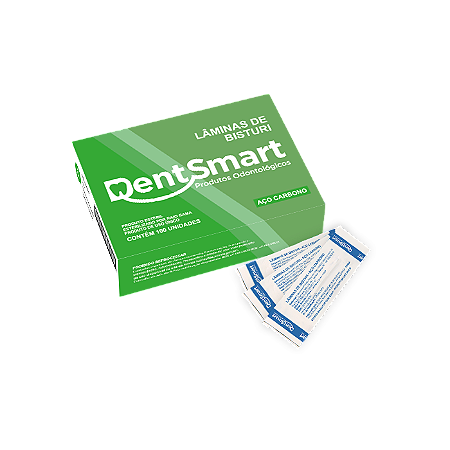 Lâminas Bisturi em Aço Carbono - Dentsmart - Nº 15C