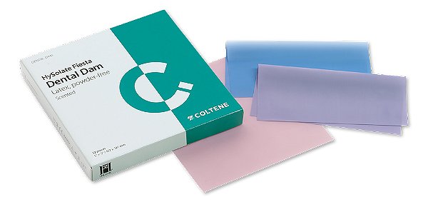 LENÇOL HYSOLATE DENTAL DAM  6X6 BLUE MEDIUM COLTENE - Sem pó