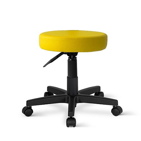 Cadeira Mocho Patti Assento Giratória Universal Amarelo