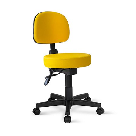 Cadeira Mocho Palmi Giratória Back Amarelo