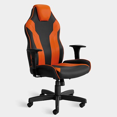 Cadeira Gamer Obeso Plus Size Giratória Relax C/Braços PT/LJ