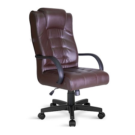 Cadeira Presidente Serrato Giratória PT Relax C/Braços Marrom