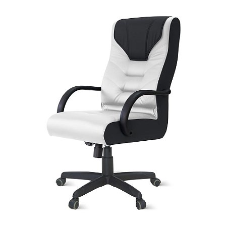 Cadeira Gamer Galluzzo Giratória PT Relax C/Braços BC/PT