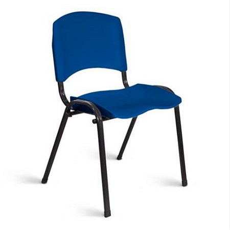 Cadeira Plastica Adria Base Fixa Azul