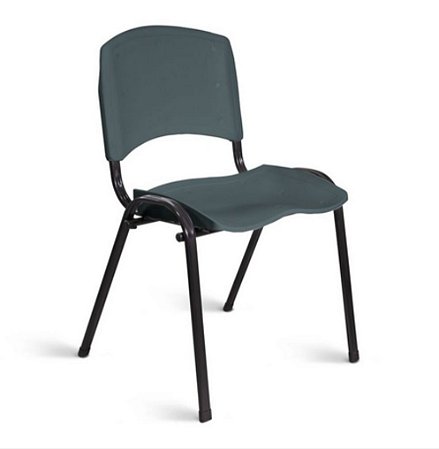 Cadeira Plastica Adria Base Fixa Cinza