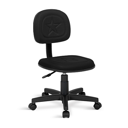 Cadeira Secretaria Estrela Giratória Universal Preta