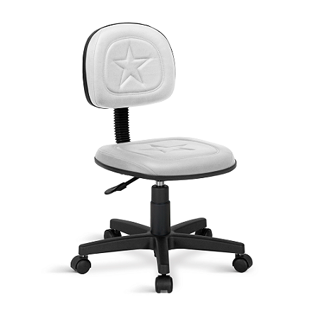 Cadeira Secretaria Estrela Giratória Universal Branca
