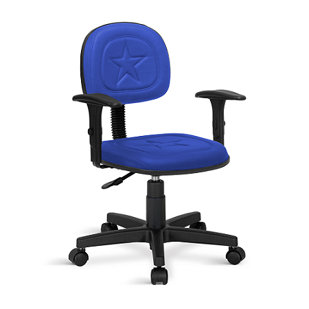 Cadeira Secretaria Estrela Giratória Universal C/Br Azul