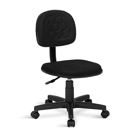 Cadeira Secretaria Flor Giratória Universal Preta