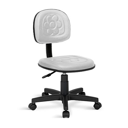 Cadeira Secretaria Flor Giratória Universal Branca