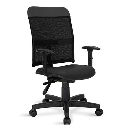 Cadeira Executiva Marsala Giratória back C/Braços Preta