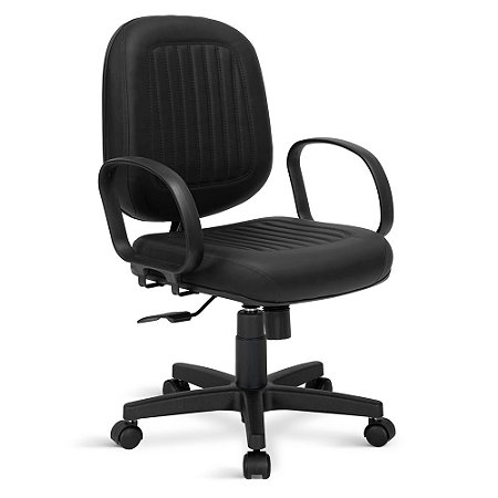 Cadeira Diretor Padova Giratória Relax C/braços Preta