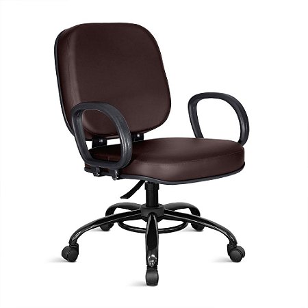 Cadeira Obeso Torino Max 200 kg Plus Size Giratória Marrom