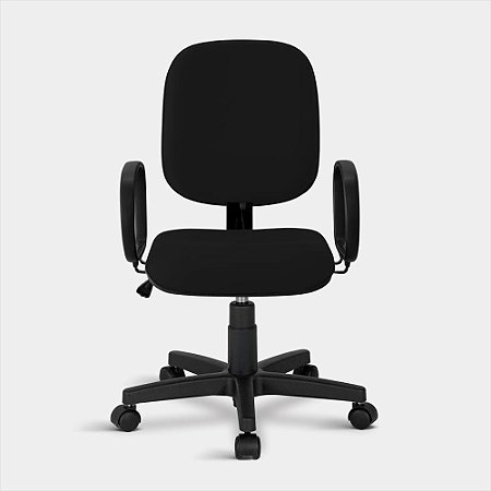 Cadeira Diretor Turim Giratória com Braços Preta