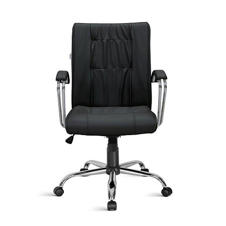 Cadeira Diretor Siena Giratória CR Relax C/Braços Preta