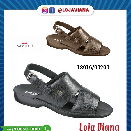 Sandália Masculina Samello Buggy Couro - Loja Viana