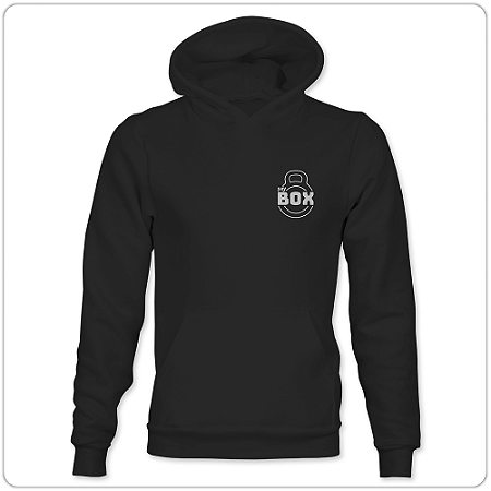Moletom My BOX com capuz - preto