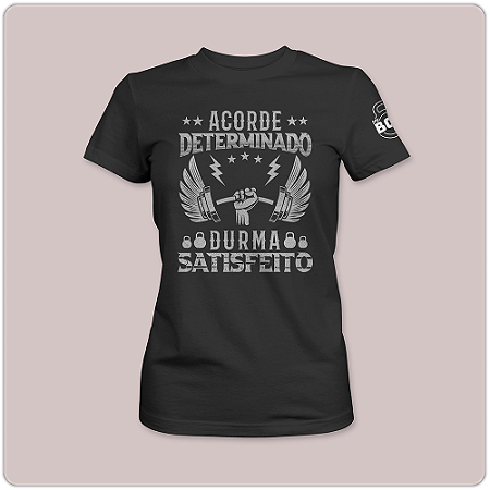 Camiseta feminina Baby Look - Acorde Determinado... - Poliamida