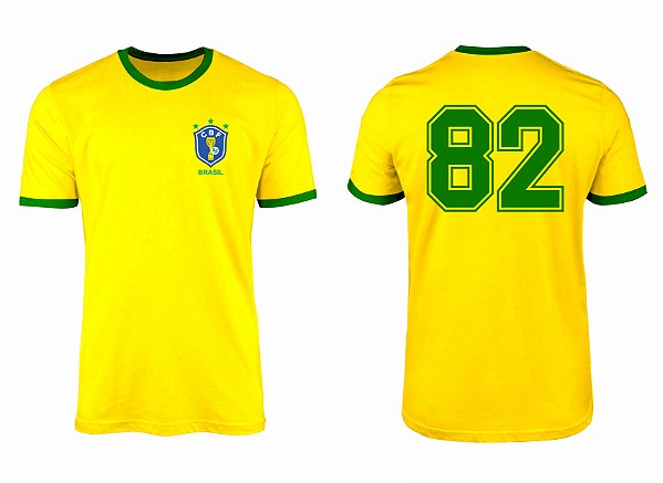 Camisa Retrô Brasil Copa Espanha 1982 - RetroSport - Paixão pelo clássico
