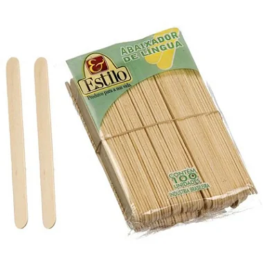 ABAIXADOR DE LÍNGUA PCT COM 100 UNIDADES ESTILO - BEGE