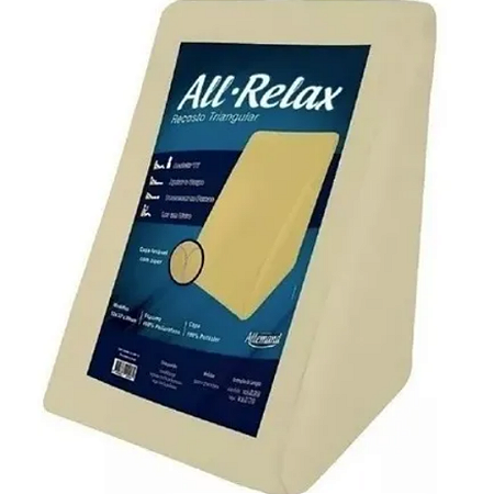 ALMOFADA  TRIANGULAR ESPUMA COM CAPA  ALL RELAX DUOFLEX - AMARELO