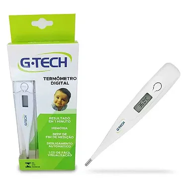 TERMÔMETRO CLÍNICO DIGITAL T1027B G-TECH - BRANCO
