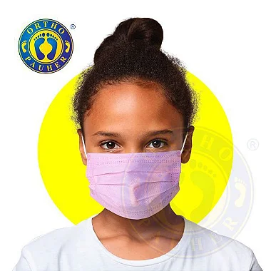 MÁSCARA CIRÚRGICA DUPLA CAMADA INFANTIL COM 5 UND ORTHO PAUHER