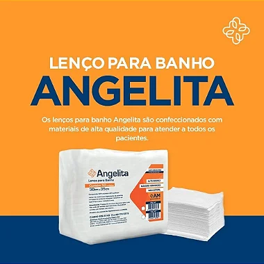 LENÇO PARA BANHO COM 50 UNDADES  ANGELITA