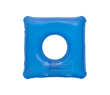 ALMOFADA TERAPÊUTICA  QUADRADA COM ORIFÍCIO DUO NATURAL CARE - AZUL
