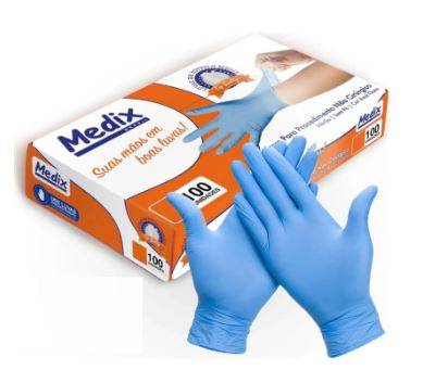 Luva Nitrílica Medix - Caixa com 100 UN.