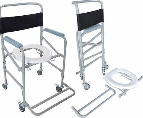 CADEIRA DE BANHO HIGIÊNICA DOBRÁVEL ATÉ 100KG DELLAMED D30 - CINZA