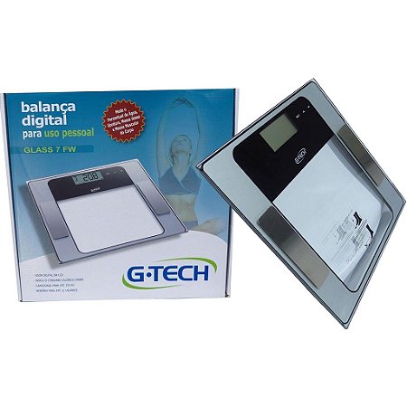 BALANÇA DIGITAL GLASS 7 FW  G-TECH - TRANSPARENTE