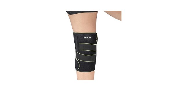 JOELHEIRA AJUSTÁVEL C/HASTES E CINTAS DE COMPRESSAO MERCUR - PRETA