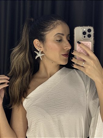 Brinco Estrela Mar Prata
