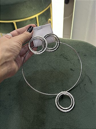 Conjunto Colar e Brinco Circle