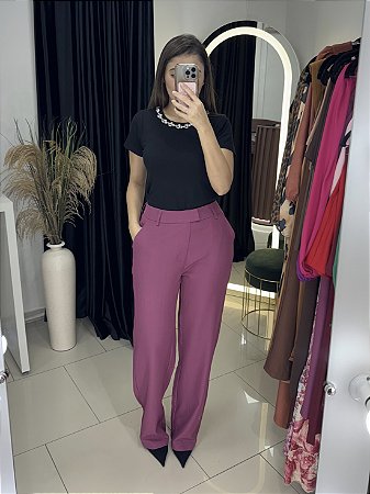 Pantalona Linho Rosa