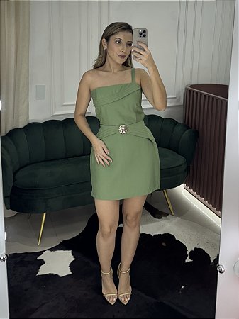 Vestido Macaquinho Tropicália Verde