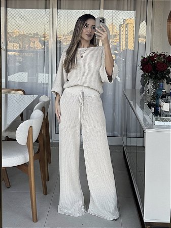 Conjunto Tricot Alana Off White