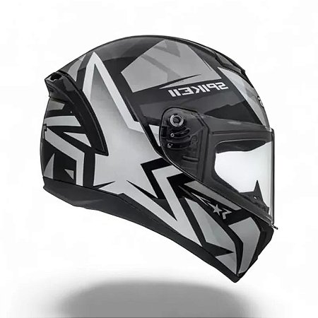 Capacete Peels Spike II 1ST Preto/Prata